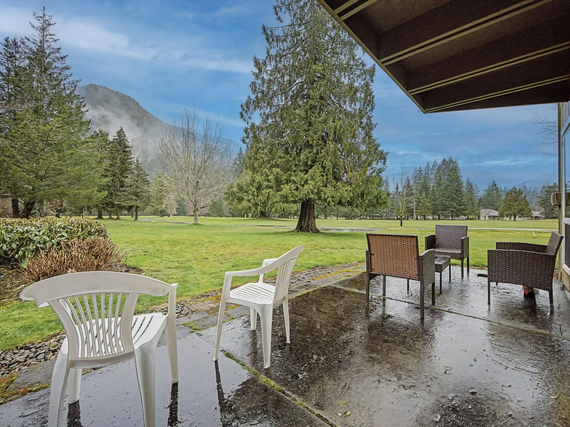 Patio looking out onto the golf course
